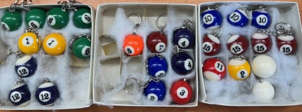 img 4565 - POOL BALL KEY CHAINS - SPECIFY NUMBER WHEN ORDERING