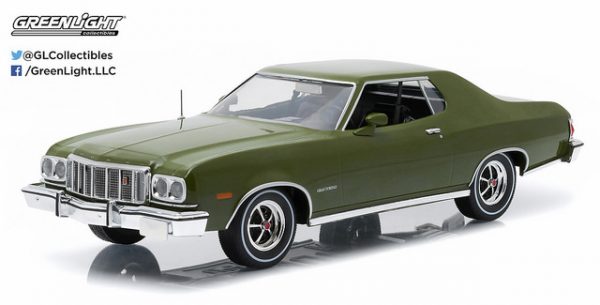 1976 Ford Gran Torino - Dark Green Metallic -Artisan Collection at diecastdepot