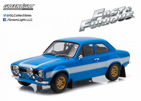 1974 Ford Escort RS2000 Mk1 - Blue w-White Stripes -Fast and Furious 6 (2013) - at diecastdepot