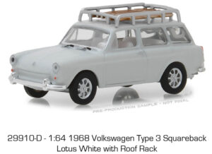 1968 Volkswagen Type-3 Squareback in Lotus White with Roof Rack - Estate Wagons Series 1 at diecastdepot