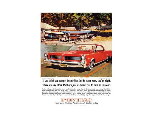 1964 PONTIAC PARISIENNE SPORT COUPE POSTER