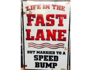 LIFE IN THE FAST LANE METAL SIGN