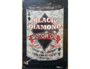 BLACK DIAMOND MOTOR OIL METAL SIGN