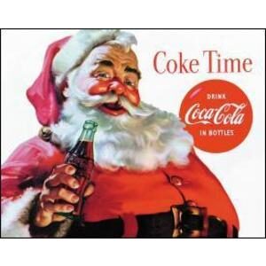 COKE - SANTA TIME METAL SIGN