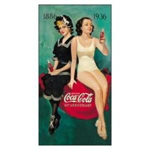 COKE 50TH ANNIVERSARY BATHERS METAL SIGN