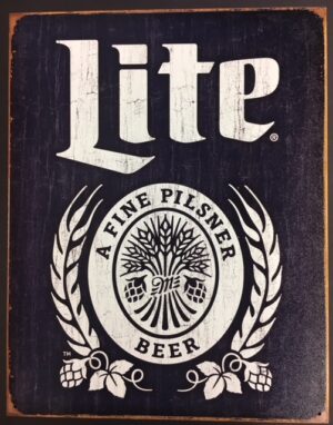 Miller Lite - A Find Pilsner Beer---metal sign (16 x 12.5") at diecastdepot