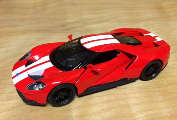 kt5391red - 2017 FORD GT WITH STRIPES - PULL BACK ACTION