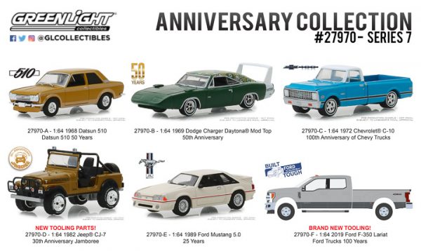 27970 1 64 anniv coll series 7 group pblast - 1968 Datsun 510 - 50 Years -ANNIVERSARY COLLECTION SERIES 7