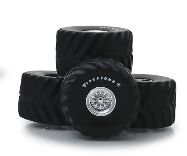 30054c - 1974 Ford F-250 Monster Truck on Gooseneck Trailer with Replacement Tires (Hobby Exclusive)