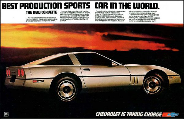 13534 - 1984 Chevrolet Corvette C4 - Silver Metallic - Vintage Ad Cars “Best Production Sports Car in the World”