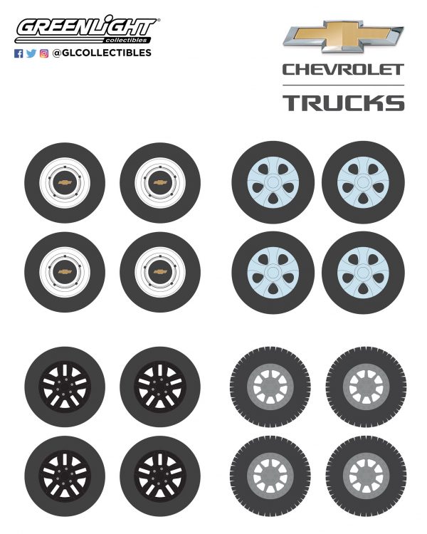 16030a - CHEVROLET TRUCKS WHEEL & TIRE MULTIPACK - SERIES 2