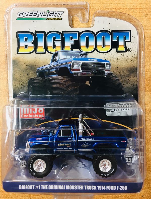 51281a - 1974 FORD F-250 BIGFOOT #1 THE ORIGINAL MONSTER TRUCK - CHROME EDITION - MIJO EXSCLUSIVES