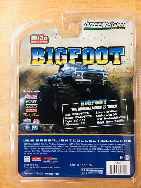 51281b - 1974 FORD F-250 BIGFOOT #1 THE ORIGINAL MONSTER TRUCK - CHROME EDITION - MIJO EXSCLUSIVES