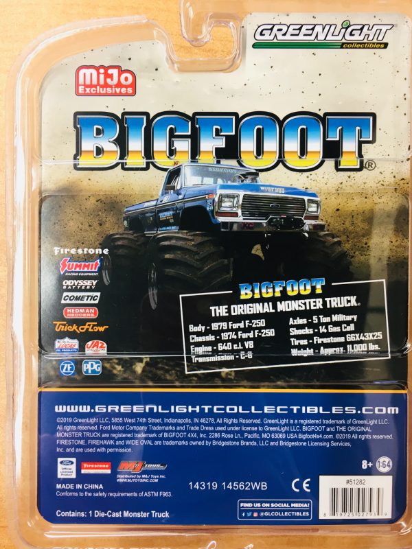 51282b - 1974 FORD F-250 BIGFOOT #1 ORGINAL MONSTER TRUCK WITH FLAMES - MIJO EXCLUSIVE