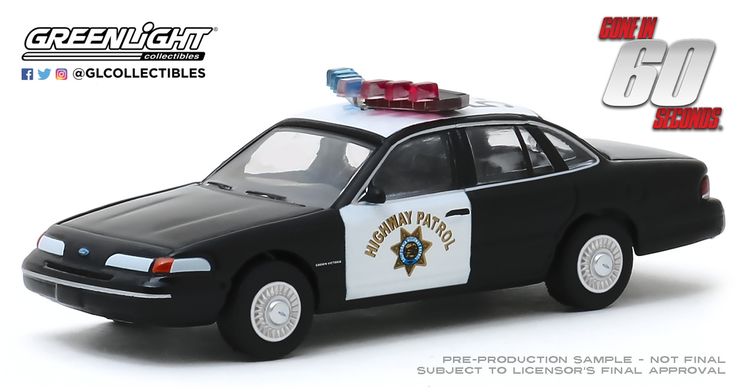 California Highway Patrol 1992 Ford Crown Victoria Police Interceptor Gone In Sixty Seconds 2000 Diecast Depot