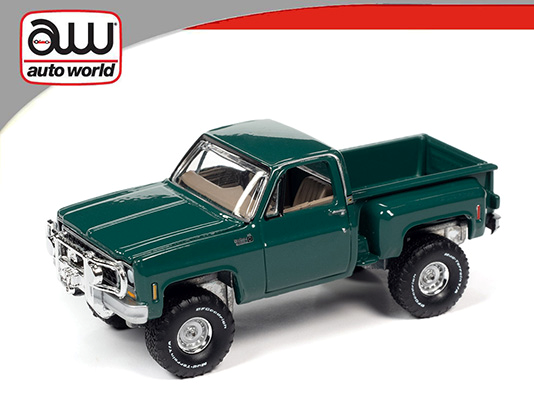 awsp057b - 1980 Chevrolet Custom Deluxe Pick Up 10 Stepside - Green