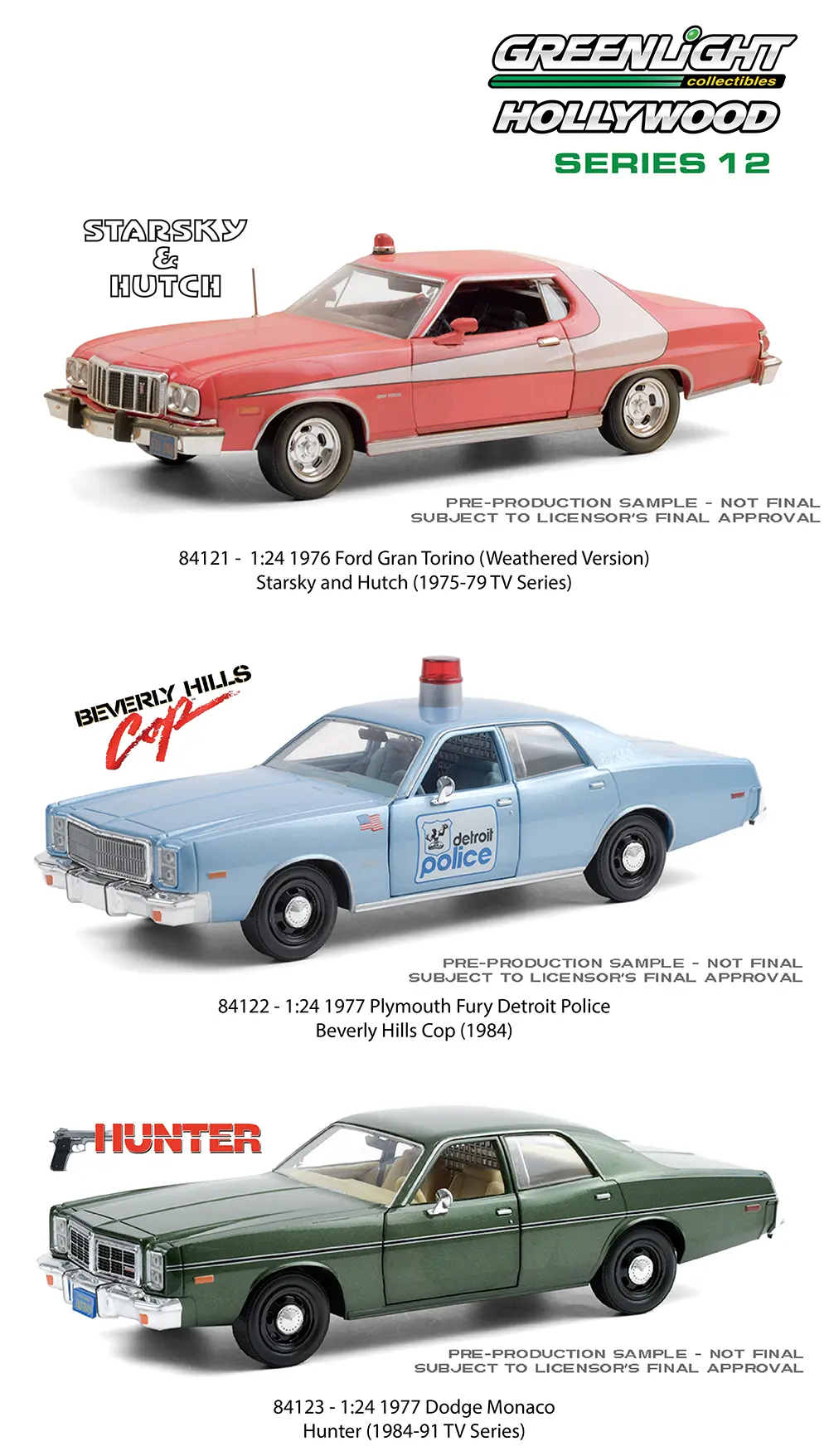  Greenlight 1: 24SCALE HOLLYWOOD STARSKY & HUTCH