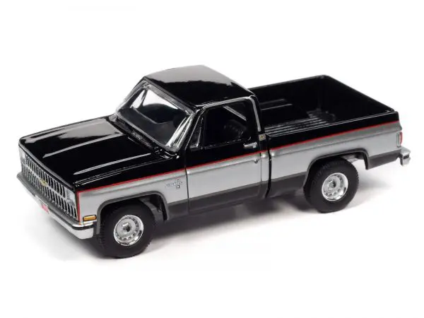 awsp062b 1 - 1981 CHEVROLET SILVERADO 10 FLEETSIDE - MIDNIGHT BLACK/SILVER POLY