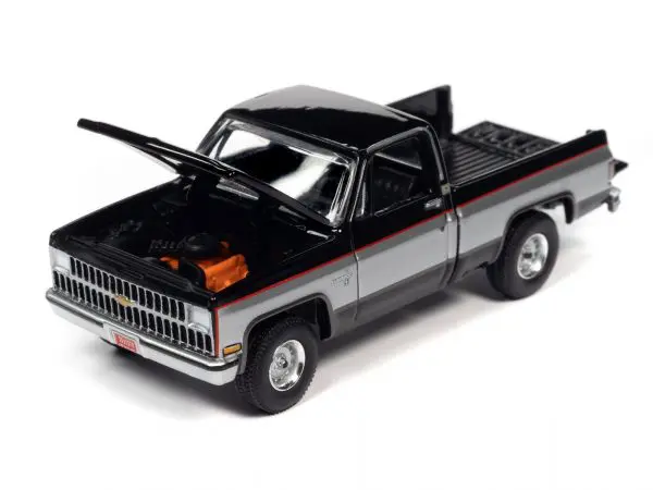 awsp062b 2 - 1981 CHEVROLET SILVERADO 10 FLEETSIDE - MIDNIGHT BLACK/SILVER POLY