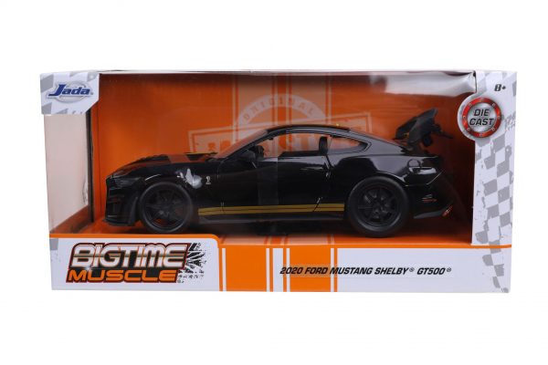 32661 1.24 btm 2020 ford mustang shelby gt500 g.black 4 - 2020 Ford Mustang Shelby GT500 - BTM BY JADA - BLACK