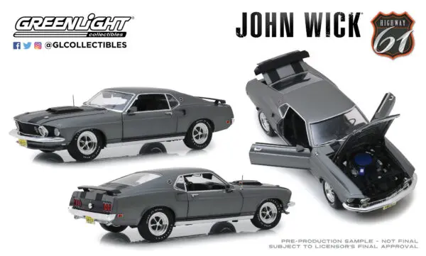 1969 Ford Mustang Boss 429 - John Wick (2014) by Greenlight 