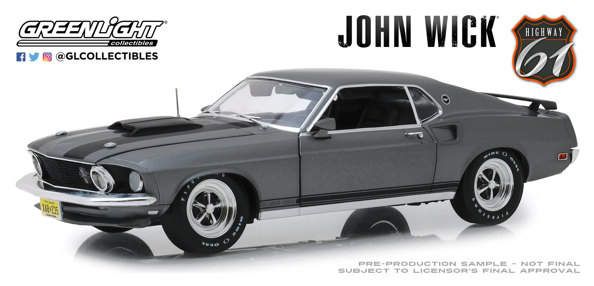 1969 Ford Mustang Boss 429 - John Wick (2014) by Greenlight