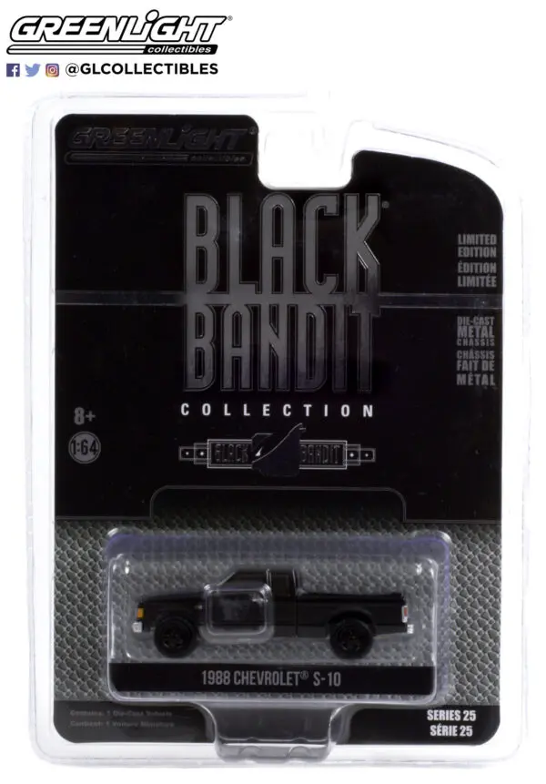 28070c - 1988 Chevrolet S-10 Extended Cab Pick Up Truck - Black Bandit Series 25