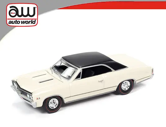 awsp051 24b - 1967 Chevrolet Chevelle SS - Cream with Black top