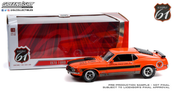 18033b - 1970 Ford Mustang Mach 1 - Texas International Speedway Official Pace Car (HIGHWAY 61)