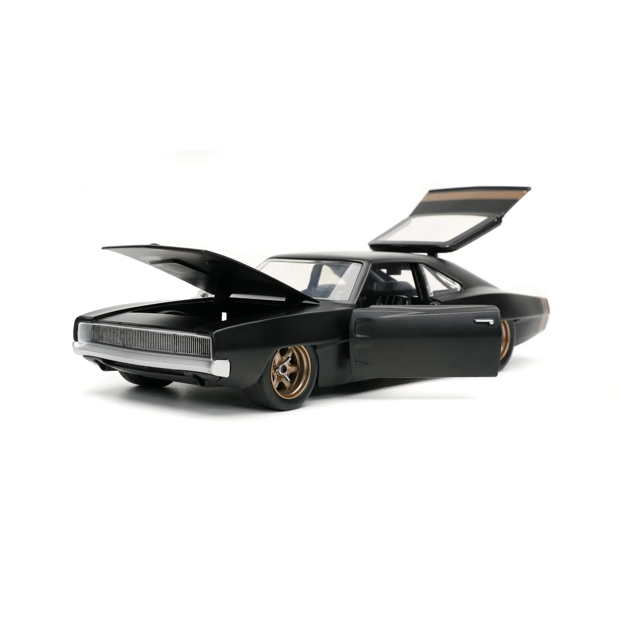 1968 Dodge Charger Widebody Dom s from Fast Furious 9 matt black Diecast Depot