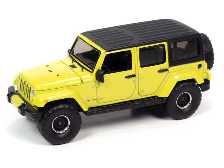 2017 JEEP WRANGLER SAHARA UNLIMITED HYPER GREEN OFF ROAD WHEELS Diecast Depot