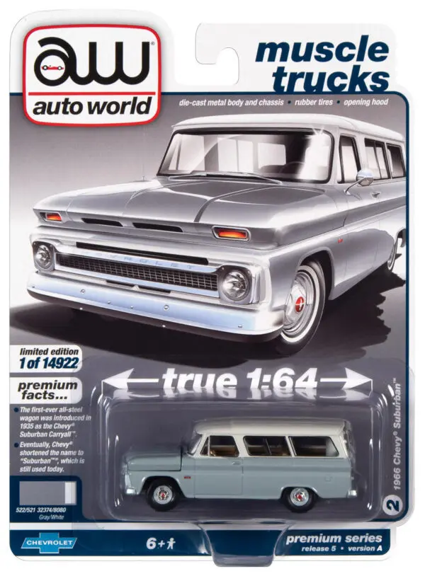 awsp091a - 1966 CHEVROLET SUBURBAN (GRAY BODY W/WHITE ROOF)