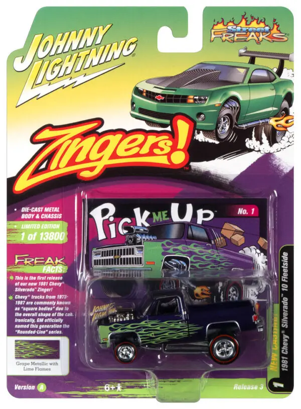jlsf021a1 - 1981 CHEVROLET SILVERADO 10 FLEET SIDE (ZINGER) (METALLIC PURPLE WITH GREEN FLAMES)