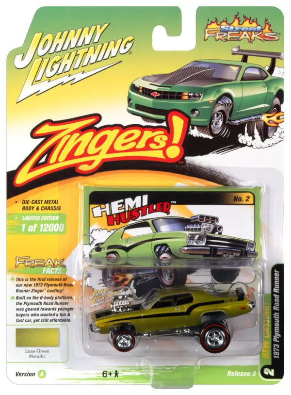 jlsf021a2 - 1973 PLYMOUTH ROAD RUNNER (ZINGER) (LIME GOLD METALLIC) PLEASE READ