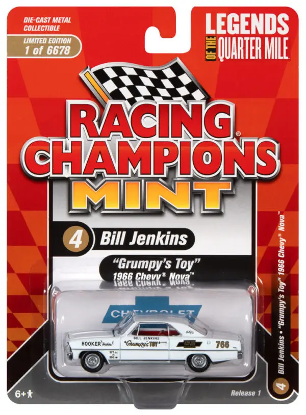 rcsp019 - 1966 BILL GRUMPY JENKINS “GRUMPY’S TOY” CHEVROLET NOVA (WHITE W/RACE GRAPHICS)