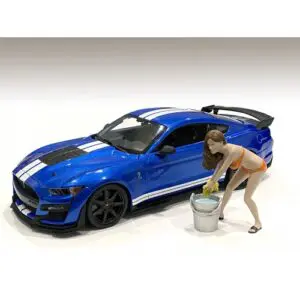 Alisa Bikini Car Wash Girl Figurine for 1/24 Scale Models by