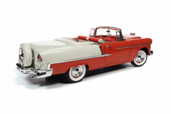 amm1265 r2 1955 chevy bel air conv 118 3 58274.1643394398 - 1955 Chevrolet Bel Air Convertible Gypsy Red and India Ivory White "American Muscle 30th Anniversary"