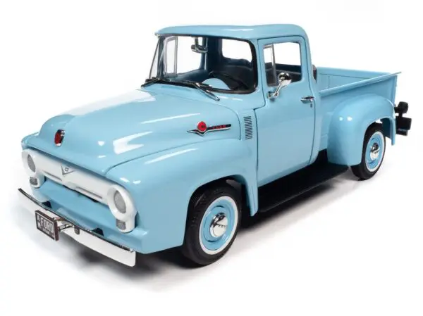 aw290 1956fordpickup 1stprepro 1 - 1956 FORD F100 PICKUP MILD CUSTOM in Baby Blue