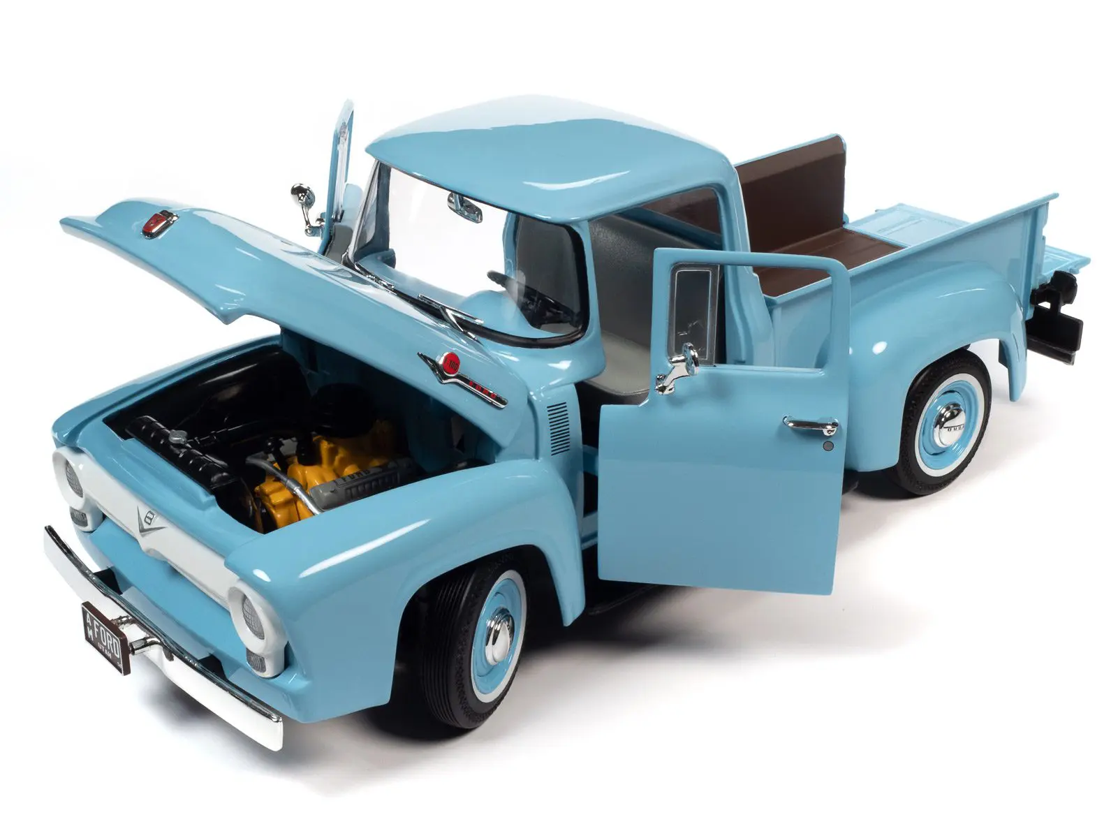 1956 FORD F100 PICKUP MILD CUSTOM in Baby Blue