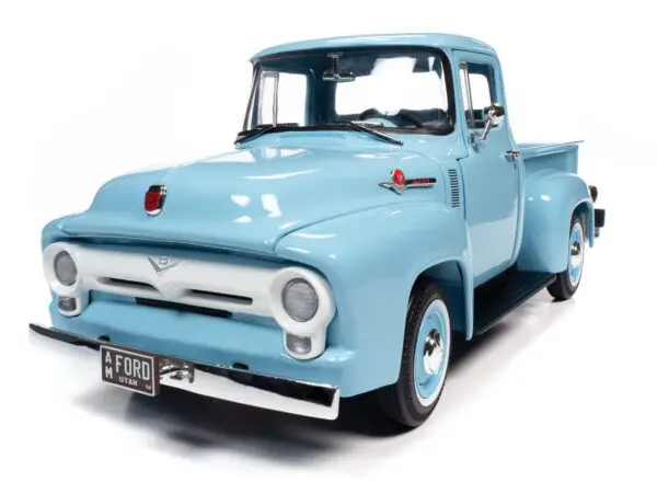 aw290 1956fordpickup 1stprepro 2 - 1956 FORD F100 PICKUP MILD CUSTOM in Baby Blue