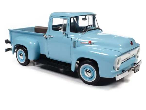 aw290 1956fordpickup 1stprepro 7 - 1956 FORD F100 PICKUP MILD CUSTOM in Baby Blue