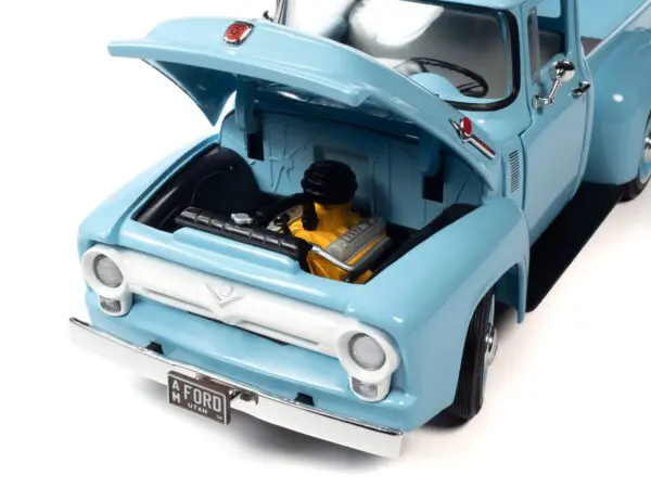 aw290 1956fordpickup 1stprepro 8 - 1956 FORD F100 PICKUP MILD CUSTOM in Baby Blue