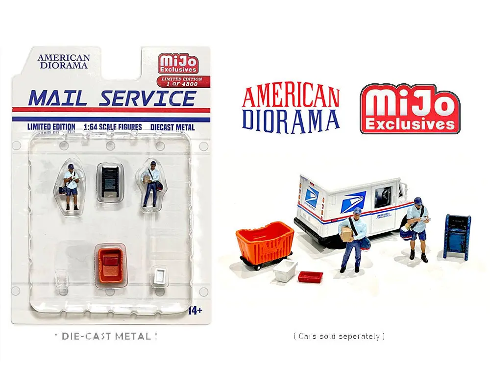 Motomania 3 4 Piece Diecast Figures 1:64 Scale American Diorama