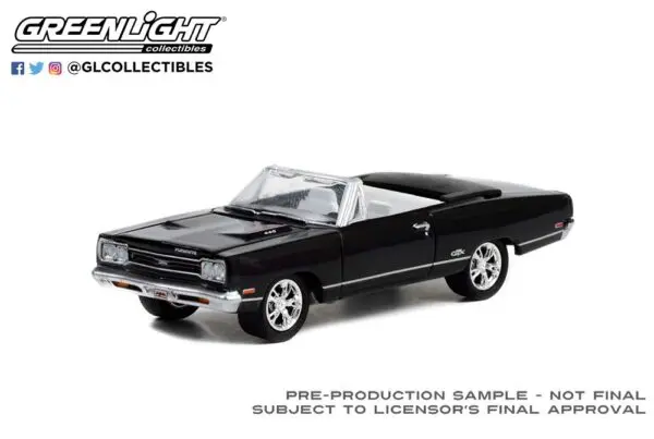 37250 d 1 64 barrett jackson series 9 1969 plymouth gtx b2b - 1969 Plymouth GTX Convertible (Lot #1370.1) - Black with White Interior