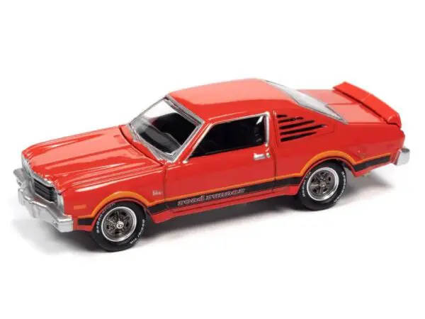 jlmc028a6 - 1976 PLYMOUTH VOLARE ROAD RUNNER IN SPLITFIRE ORANGE WITH BLACK & ORANGE SIDE STRIPES & RR SIDE SCRIPT