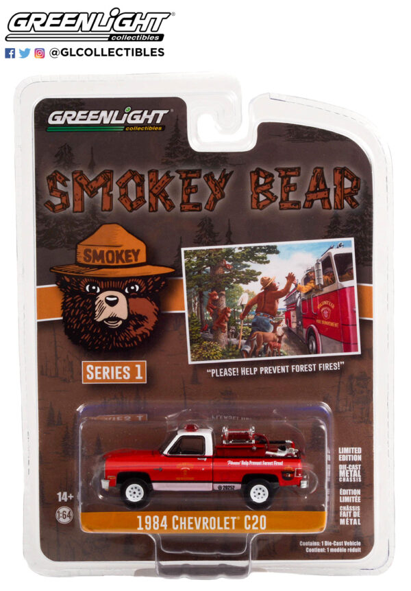 38020e - 1984 Chevrolet C20 Custom Deluxe Pickup with Fire Equipment, Hose and Tank "Please! Help Prevent Forest Fires!"