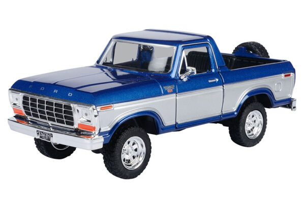 79372bls - 1978 Ford Bronco Ranger XLT (blue and silver two-tone) with spare wheel – Timeless Legends