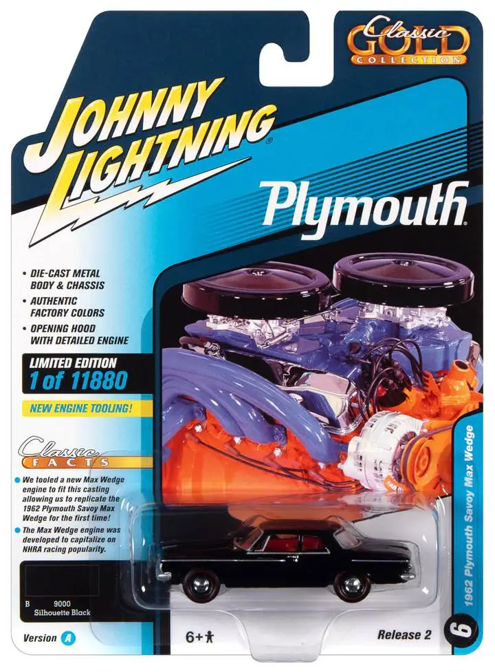 1962 PLYMOUTH SAVOY MAX WEDGE (SILHOUETTE BLACK) - JOHNNY