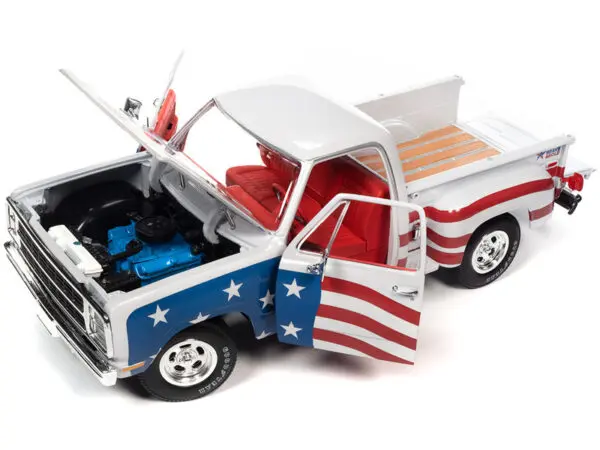 aw310 2 84165 - 1980 Dodge Stepside Patriotic Pickup Red, White & Blue Limited Edition