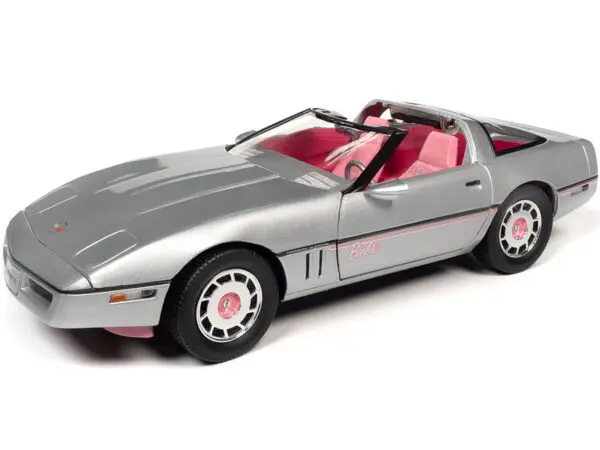 awss142 1 78647 - 1986 Chevy Corvette Silver & Barbie Pink "Barbie" "Silver Screen Machines"